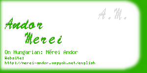 andor merei business card